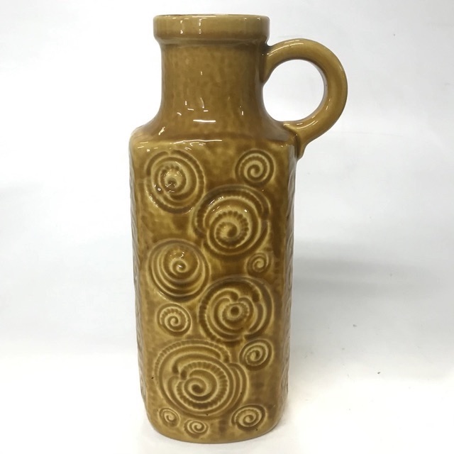VASE, German Pottery - Mustard Glazed Jug